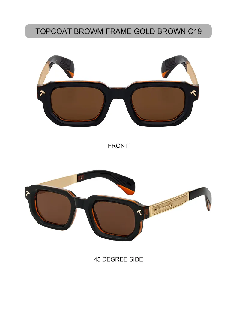 Vintage Polarisierte Quadratische Punk Sonnenbrille Männer 2026 Luxus Marke Klassische Fahren Rechteck Sonnenbrille Angeln Brillen Outdoor – Detail 24