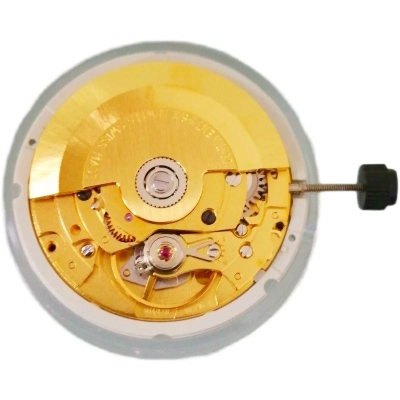 อุปกรณ์เสริมสำหรับกลไกนาฬิกา SW240, กลไกสวิส, ของแท้จากสวิส, กลไกใหม่, ตัวเรือนสีทอง, ปฏิทินคู่