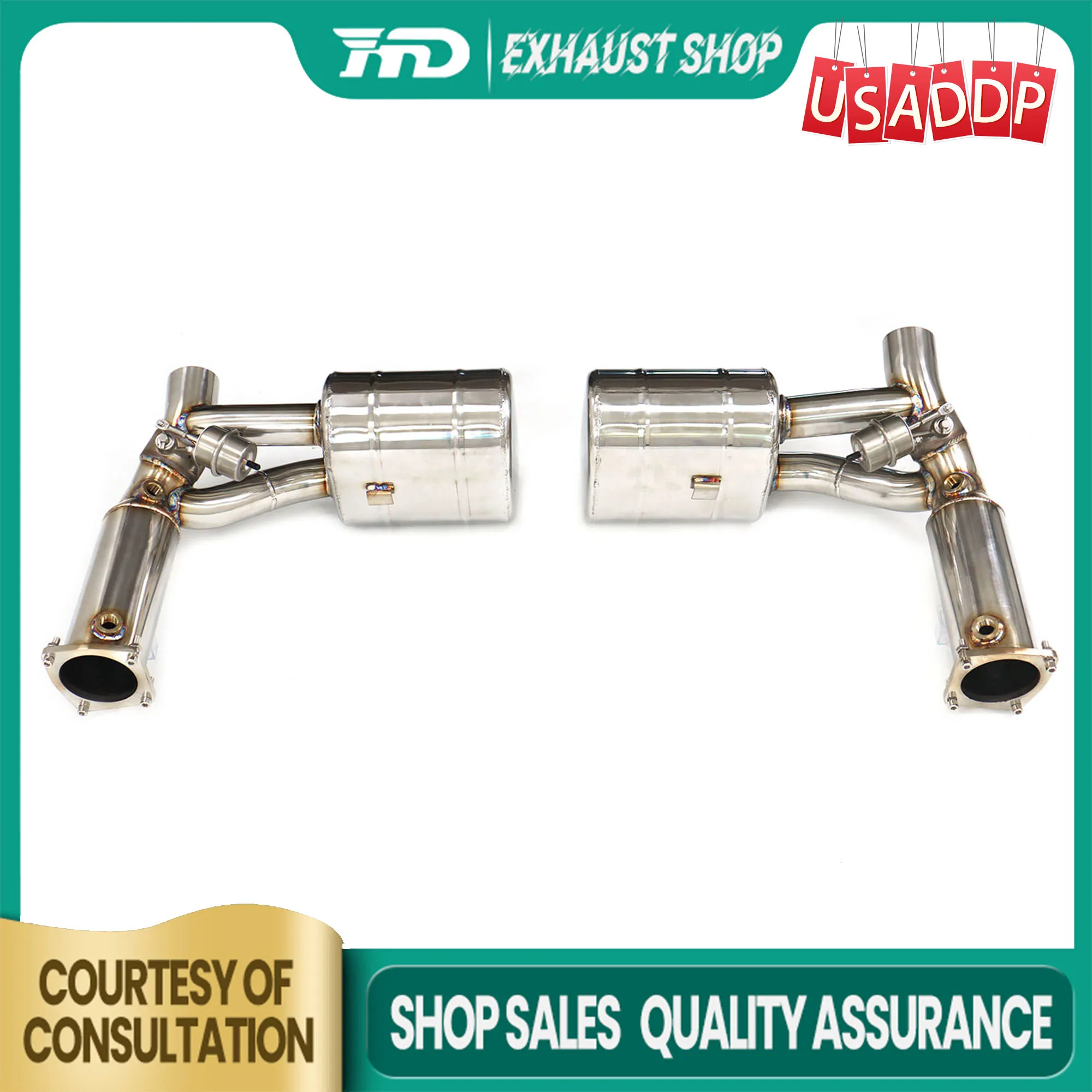 

HMD SS304 for Porsche 911 997.1 Turbo Vacuum valve Muffler Replacement installation Exhaust system Catback