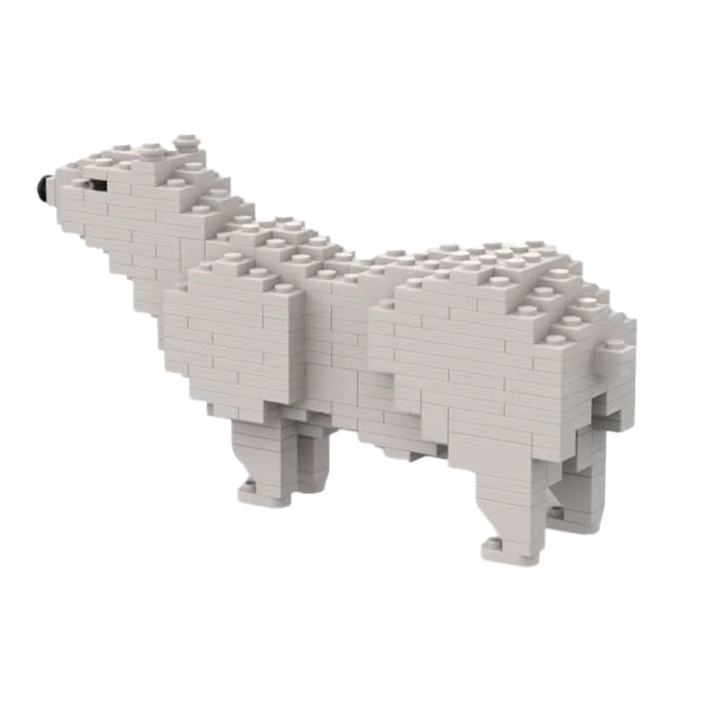 ตัวต่อ MOC หมีขั้วโลก 253 ชิ้น แบบจำลองสถาปัตยกรรม ของขวัญคริสต์มาส ประกอบเอง DIY ไอเดียสร้างสรรค์ ของเล่นตัวต่อเสริมพัฒนาการ