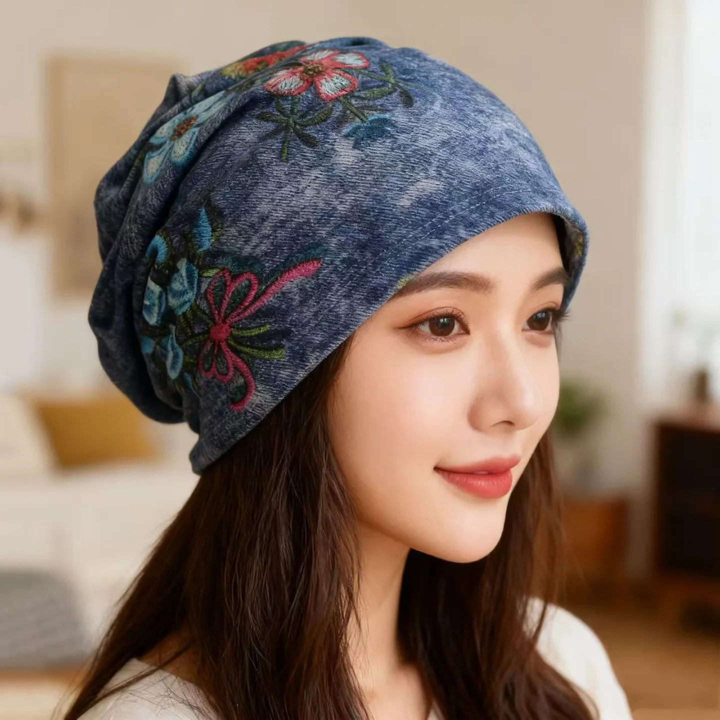 

Trendy Face Slimming Knitted Stacked Hat - Women's Autumn Winter Stylish Warm Cold Resistant Headgear