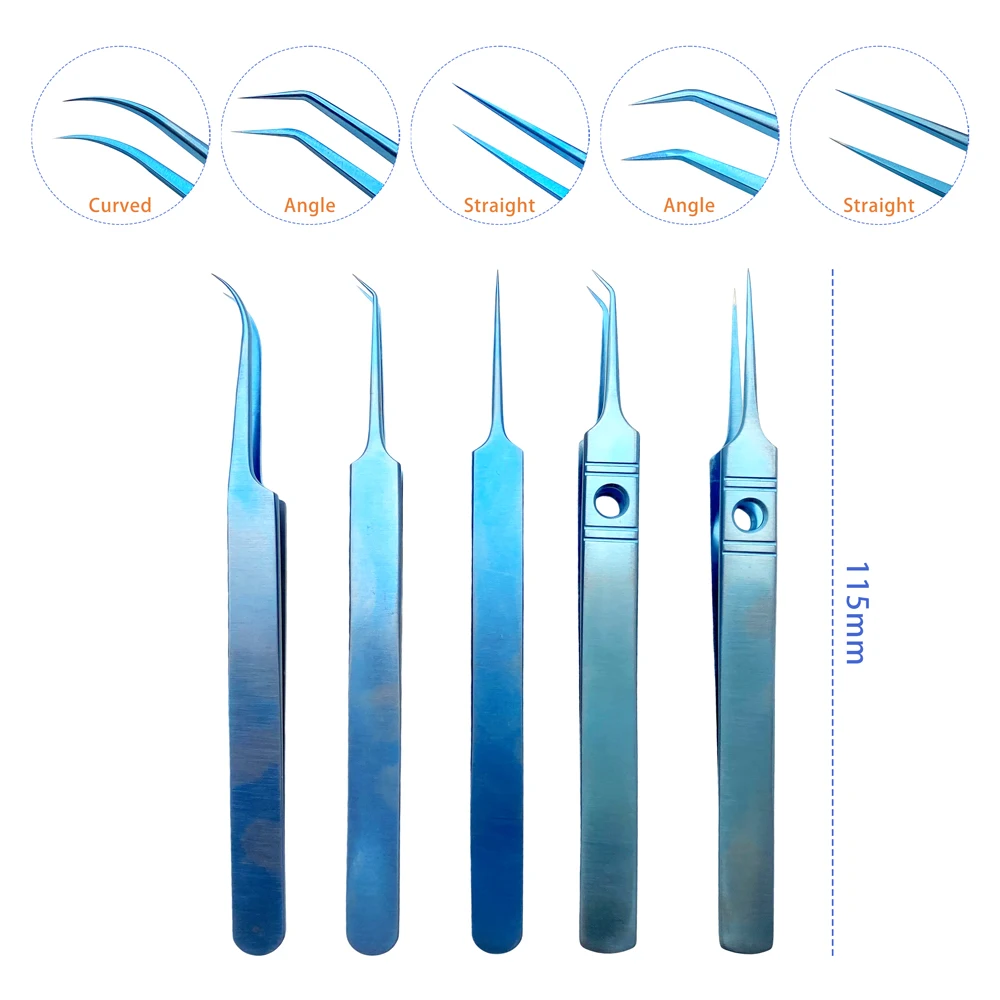 1Pc 115mm Ophthalmic Jeweler Forceps Autoclaveable Micro Tweezers Eyelid Surgical Ophthalmic Instrument