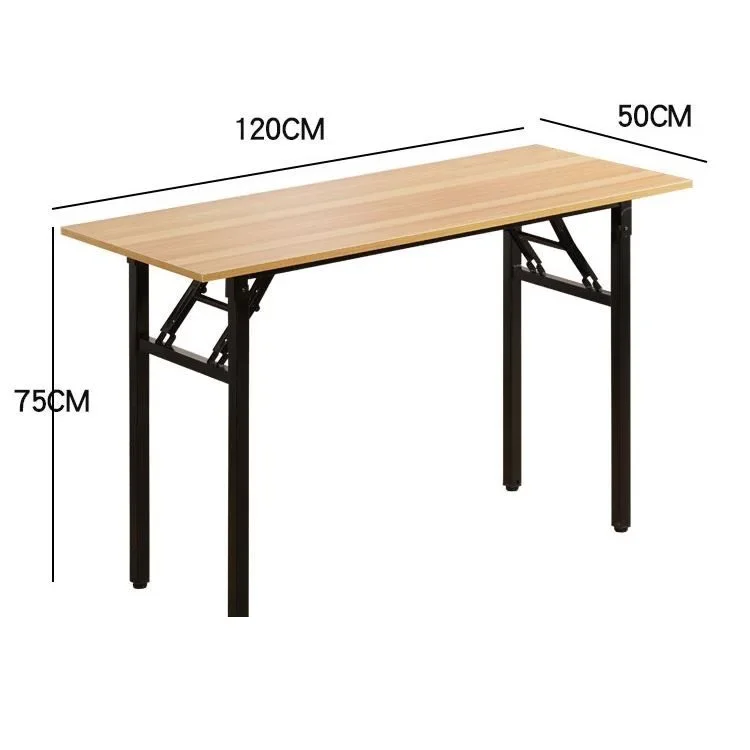 Medium Folding Table Office Furniture Modern Foldable Training Table Wooden School Class Room Desk Frame: Iron Steel