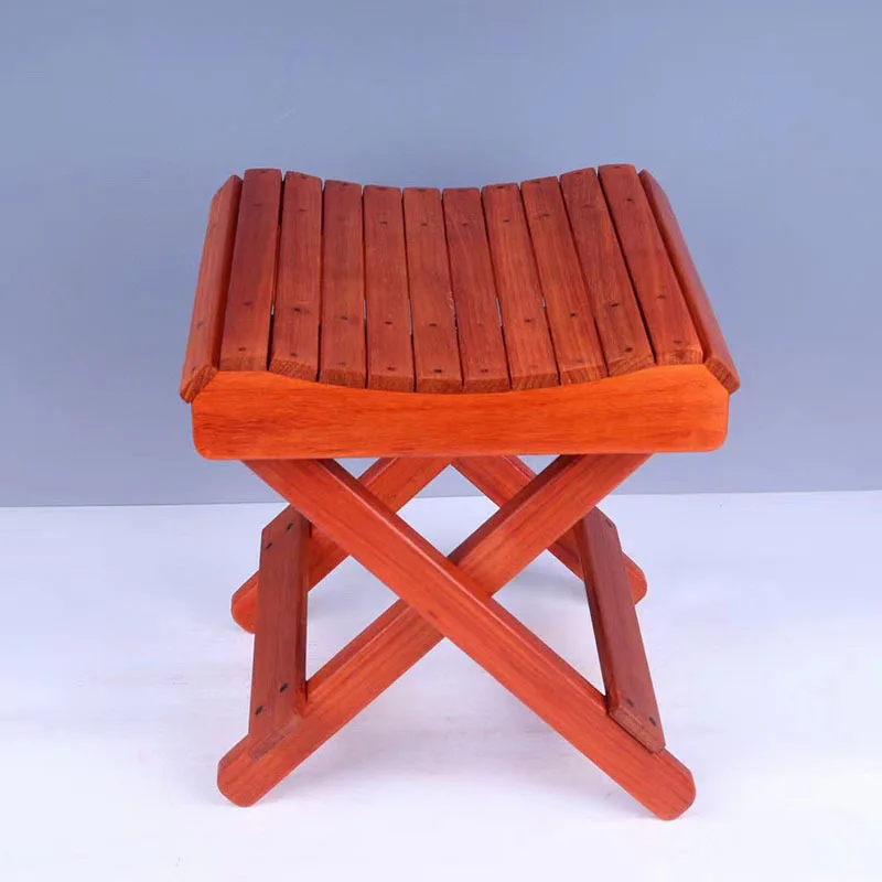 

Honghuali folding stool portable small horse outdoor mini simple fishing solid wood bench
