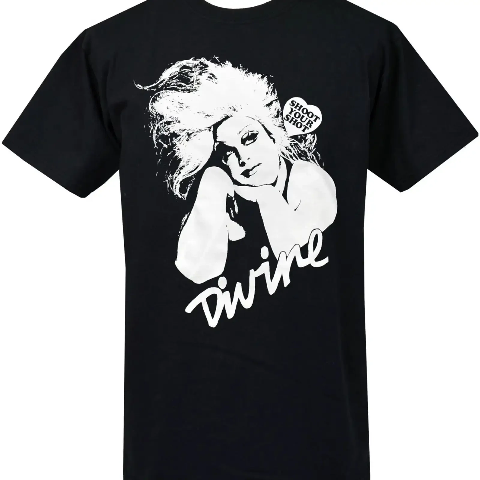 Divine Herren T Shirt Shoot your shot Drag Queen vintage Washed Stylish designer clothes Breathable Versatile Unisex homme
