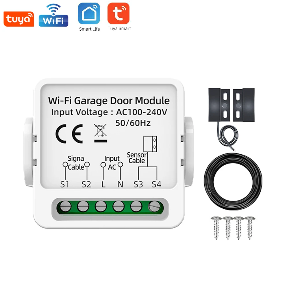 WG01 Smart Tuya WiFi Modulo apriporta garage Telecomando cancello Smart Life APP Alexa Assistente Google Controllo vocale Alice