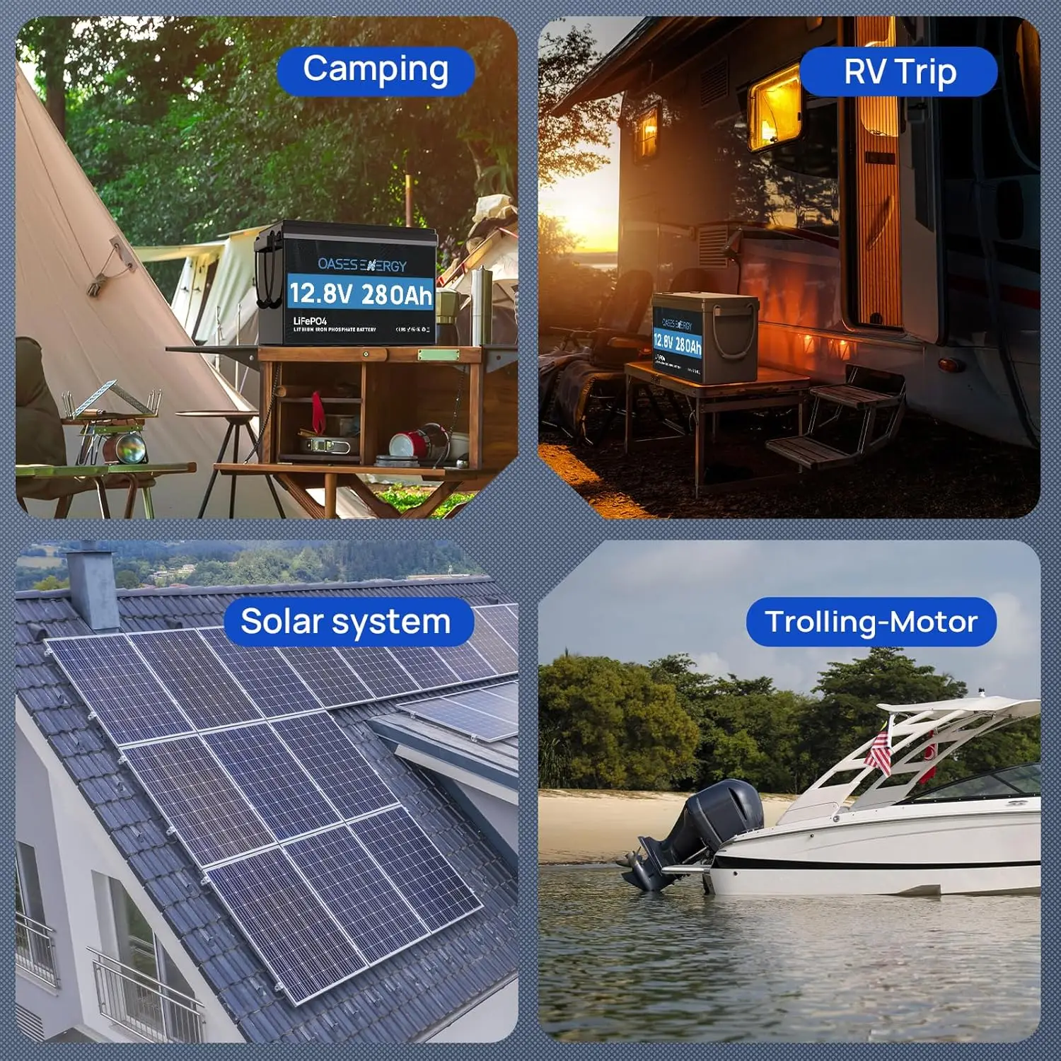 12V 280Ah LiFePO4 Deep Cycle   Built In 200A BMS 3584Wh Capacity Re able   for Off Grid   RV Camper Marine