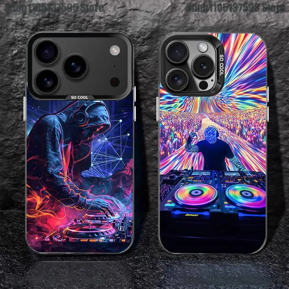 

DJ Mixer Music Phone Case For iPhone 17,16,15,14,13,12,11,Pro,XS,Max,Plus,Mini,SE4,E Black Matte Shockproof Cover