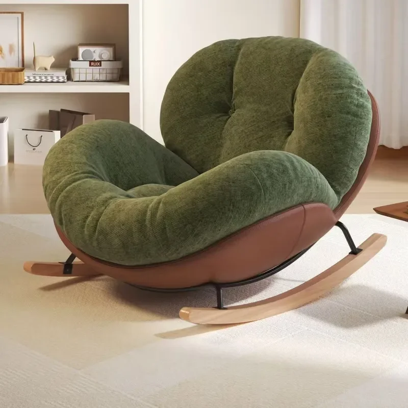 for Rocking Chair Reclining Chair Adult Lazy Sofa Living Room Balcony Household Single Leisure Sofa Lobster Snail Chair