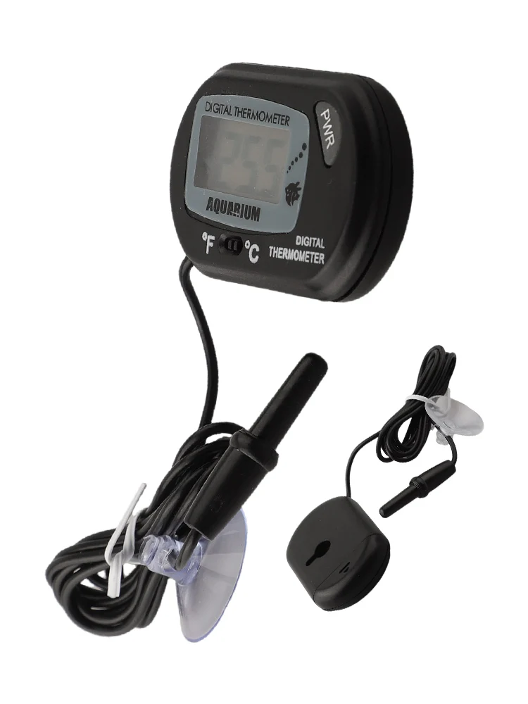 Aquarium Digital Thermometer LCD Display Operates in a Wide Temperature Range from 50oC to +70oC Offers Security For Marine Life