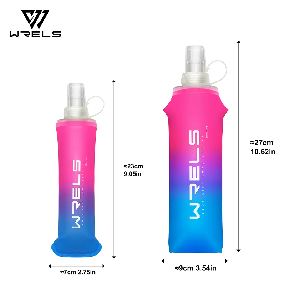 TPU Outdoor Sport Bottle Folding Soft Flask Drink Portable Water Bottle for Running Camping Hiking Bicycle Fitness Water Bag Run