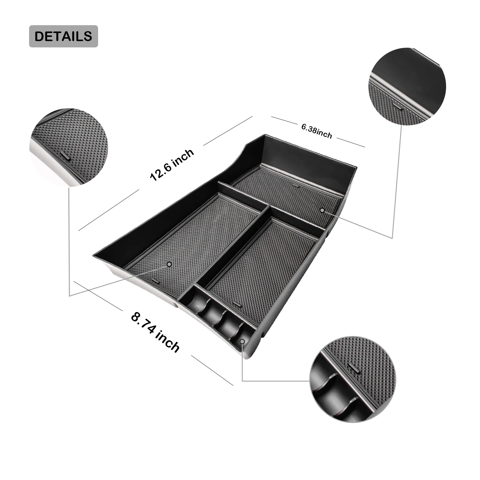 2PCS Center Console Organizer For Nissan X-trail Rogue 2021 2022 2023 2024 T33 Armrest Lower Storage Box Center Console Car Tray