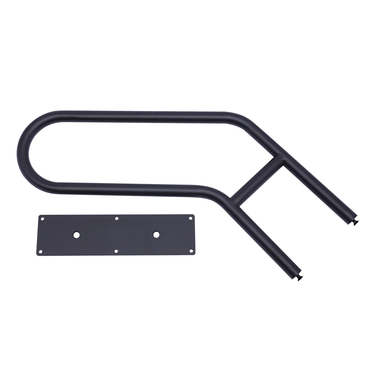 Metal Stair Railing with U-Shaped Elbow, Cross Bar Support, 660 lbs Capacity, Powder-Coated Finish, Corrosion-Resistant, Easy to