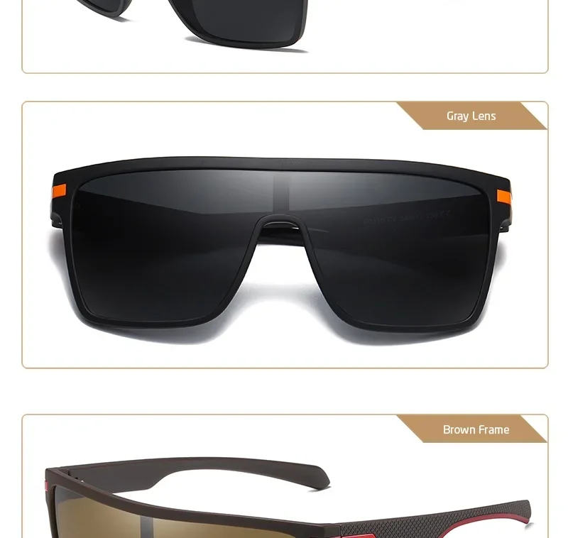 Crixalis 3pcs Mode polarisierte Sonnenbrille für Männer übergroße Spiegel Blends chutz Sonnenbrille männliche Brille Schatten UV-Schutz – Detail 16