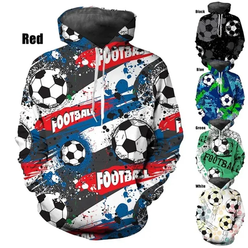 

Soccer Graphic Hoodies For Men 3D Football Cuju Printed Hooded Hoody Kid Fashion Streetwear Sports Pullovers Gym Hoodie Clothing