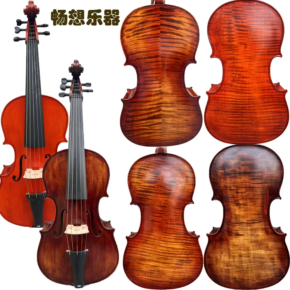 

Beautiful 5 string viola 17 7/8" fretted big fretted new viola,ribs thickness : 80mm