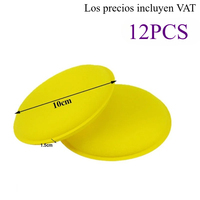 12PCS Car Wax Sponge Applicator Pads, 10cm Polishing Buffing Pads Kit for Auto Detailing Cleaning Care