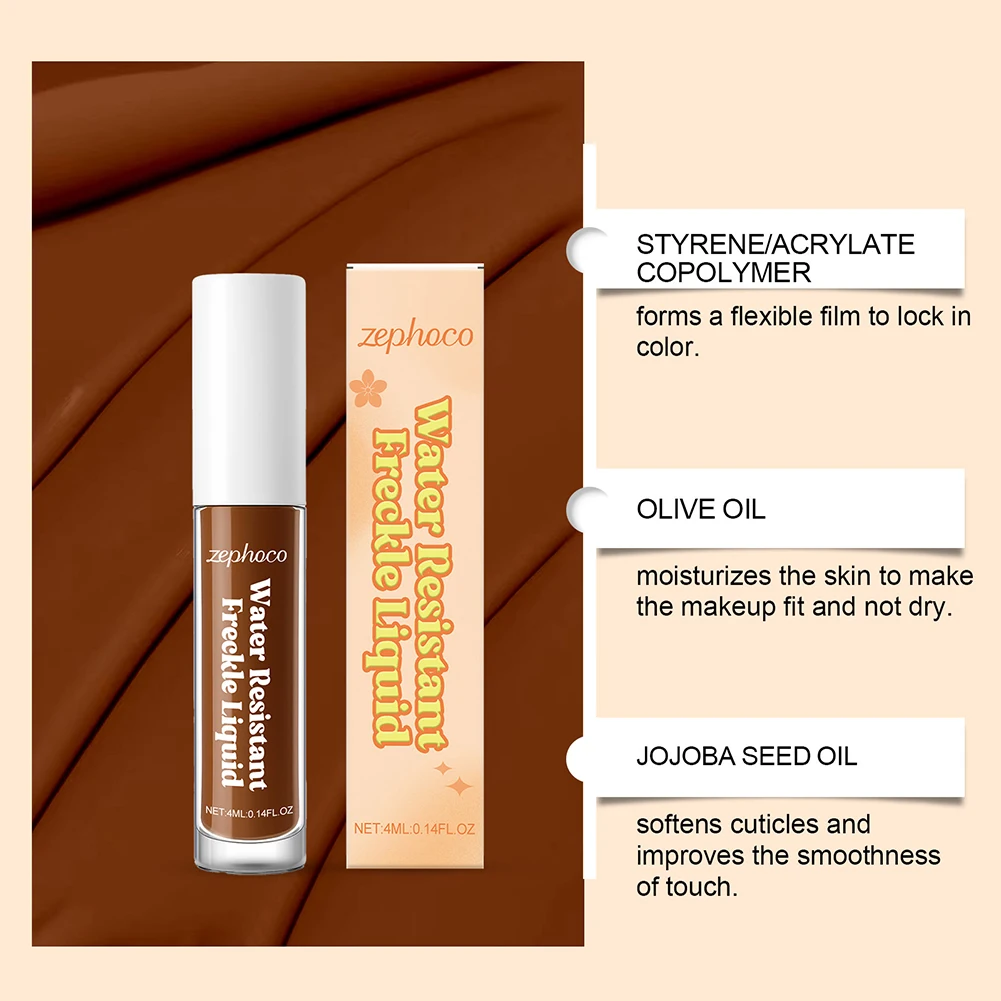 防水リアルなそばかす美容ツール、スムージング顔料そばかすペン、デイリーメイクアップ用