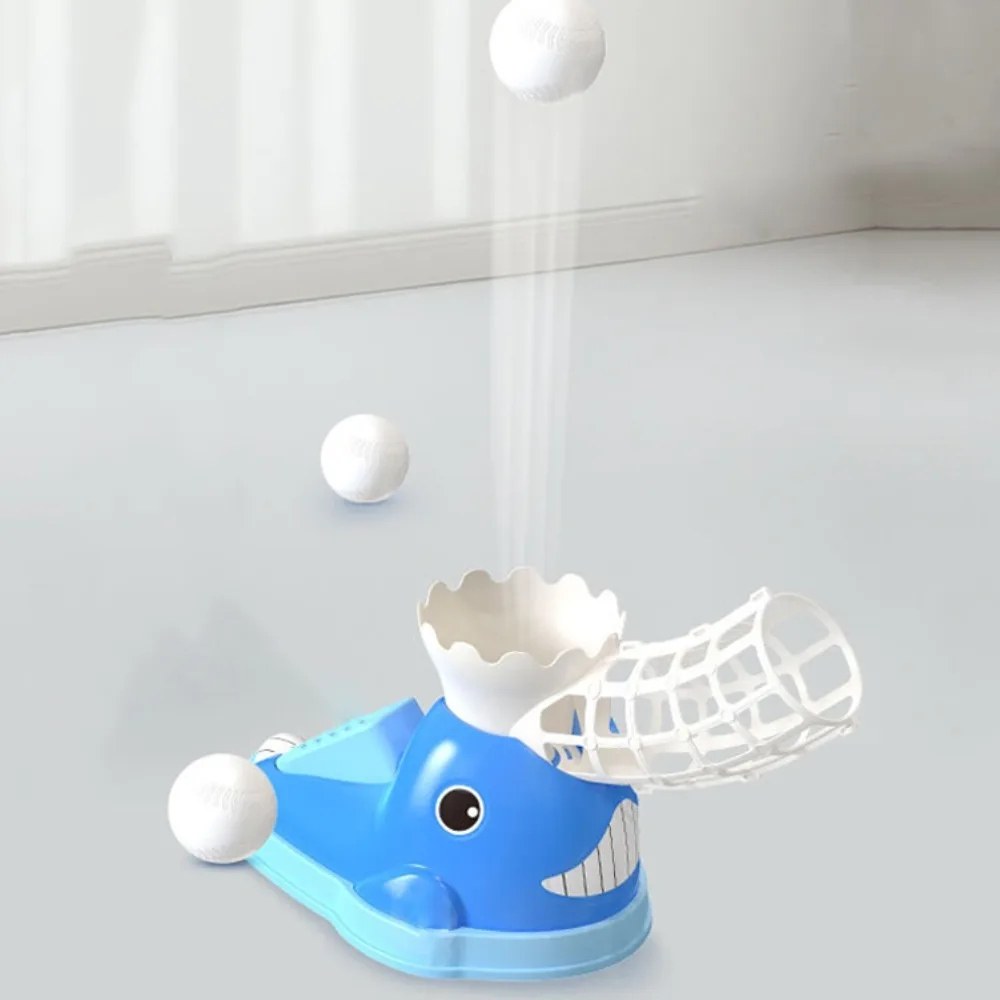 1 Set Whale Baseball Launcher Spielzeug Cartoon mit 3 Bällen Kinder Baseball Trainer Spielzeug Eltern-Kind-Sportspiele
