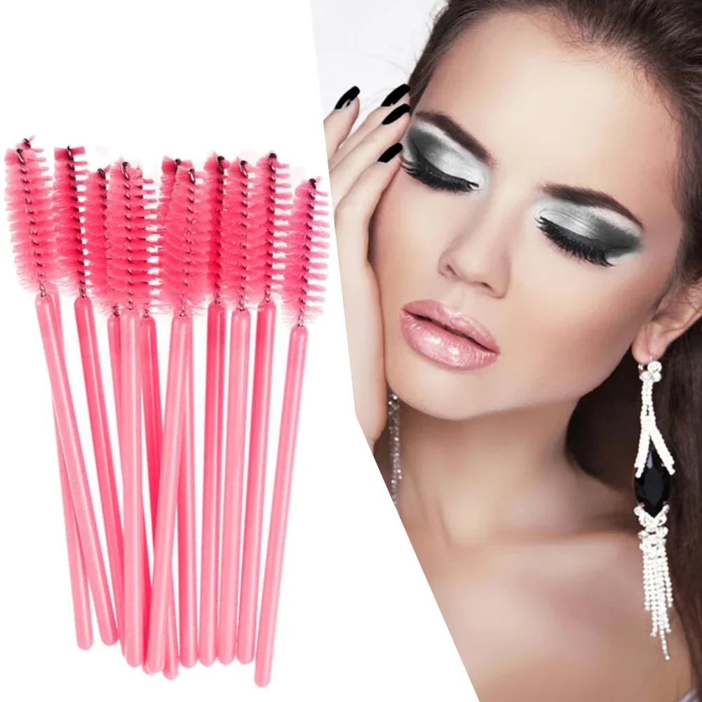 100 قطعة المتاح مايكرو رمش فرشاة عصي الماسكارا قضيب التخزين المؤقت الحاجب مشط فرش رمش تمديد طقم ماكياج