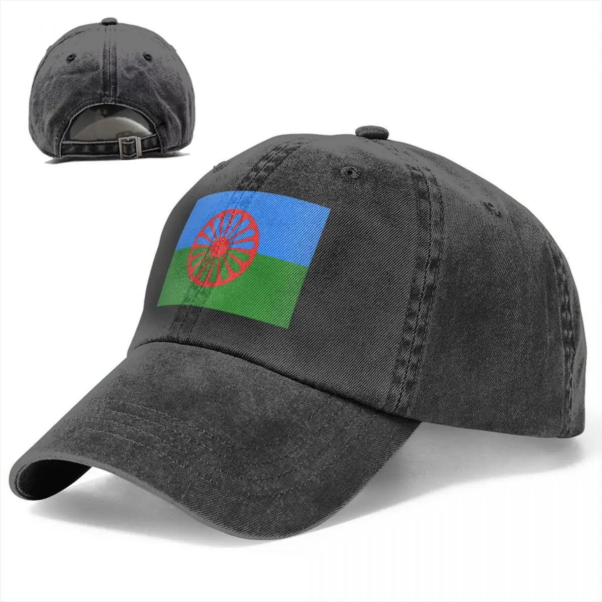 

Flag Of The Romani People Baseball Cap Romani Flag Casual Unisex Men Hip Hop Dad Hats Sunscreen Outdoor Sun Baseball Caps Gift