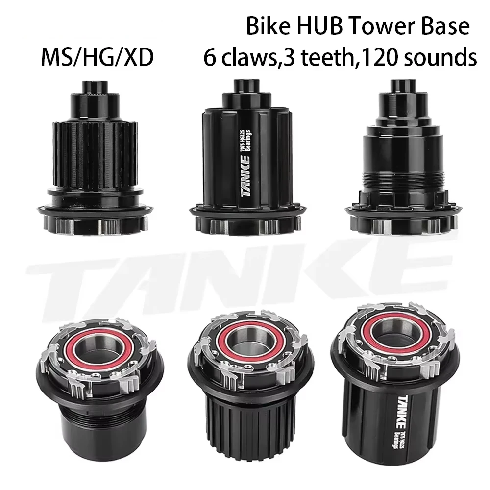 

MTB Wheelset Freehub XD HG MS Hub Body Driver 6 Pawls Replacement 135 QR 142 Thru Axle Caps 12MM Bearings Tower base Repai