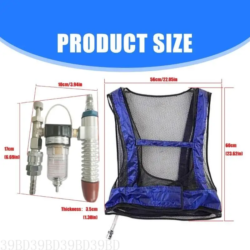 

39BD Air Cooling Conditioner Waistcoat Cooling Vest Air Compressed Cooling Vest