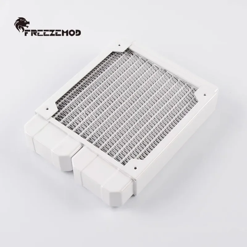 FREEZEMOD 2024 New 120mm White Copper Radiator PC Water Cooler Copper Liquid Cooling 12CM Fan TSRP-TW-White120