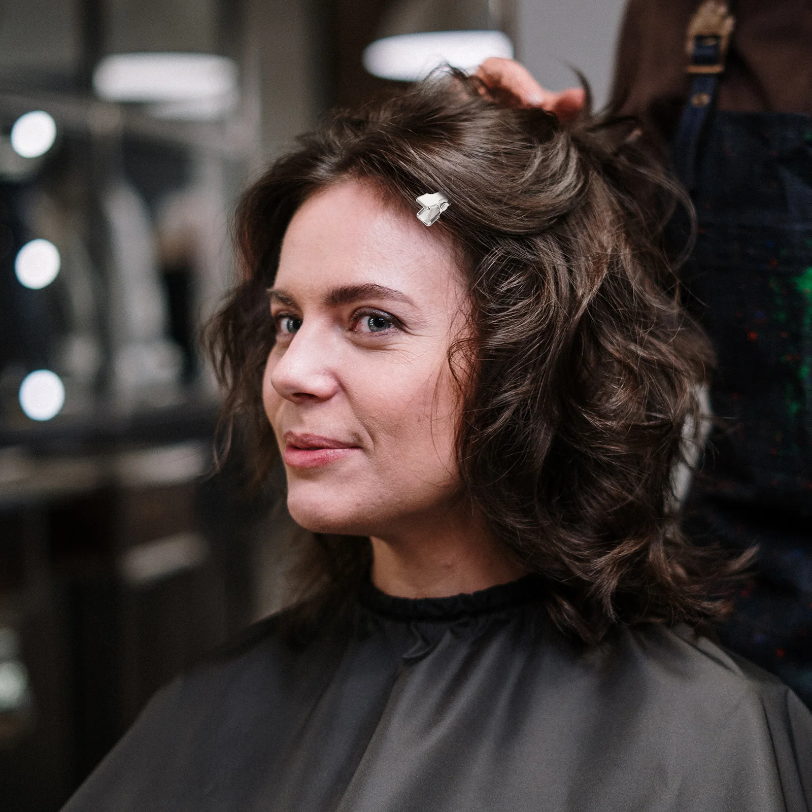 

50Pcs Metal Duckbill Hair Clips Chic Hollow Out Hair Pins for Hairstyle Fixing Sectioning Salon Supply Salon Barber Hairdressing