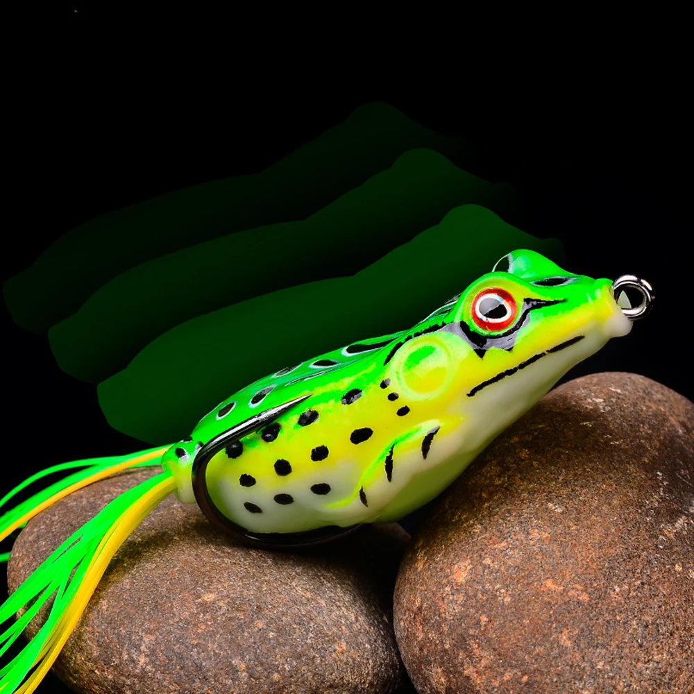 

8 Pcs/lot Frog Type Topwater Lure Silicone Thunder Fishing Lure 43mm 60mm 65mm Soft Bait Artificial Wobbler for Fishing Set