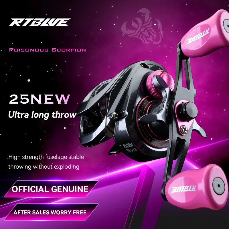 

Scorpion Baitcasting Reel Snakehead Fishing Heavy Duty Big Game Long Cast Anti-tangle Universal Saltwater Sea Fishing Reel