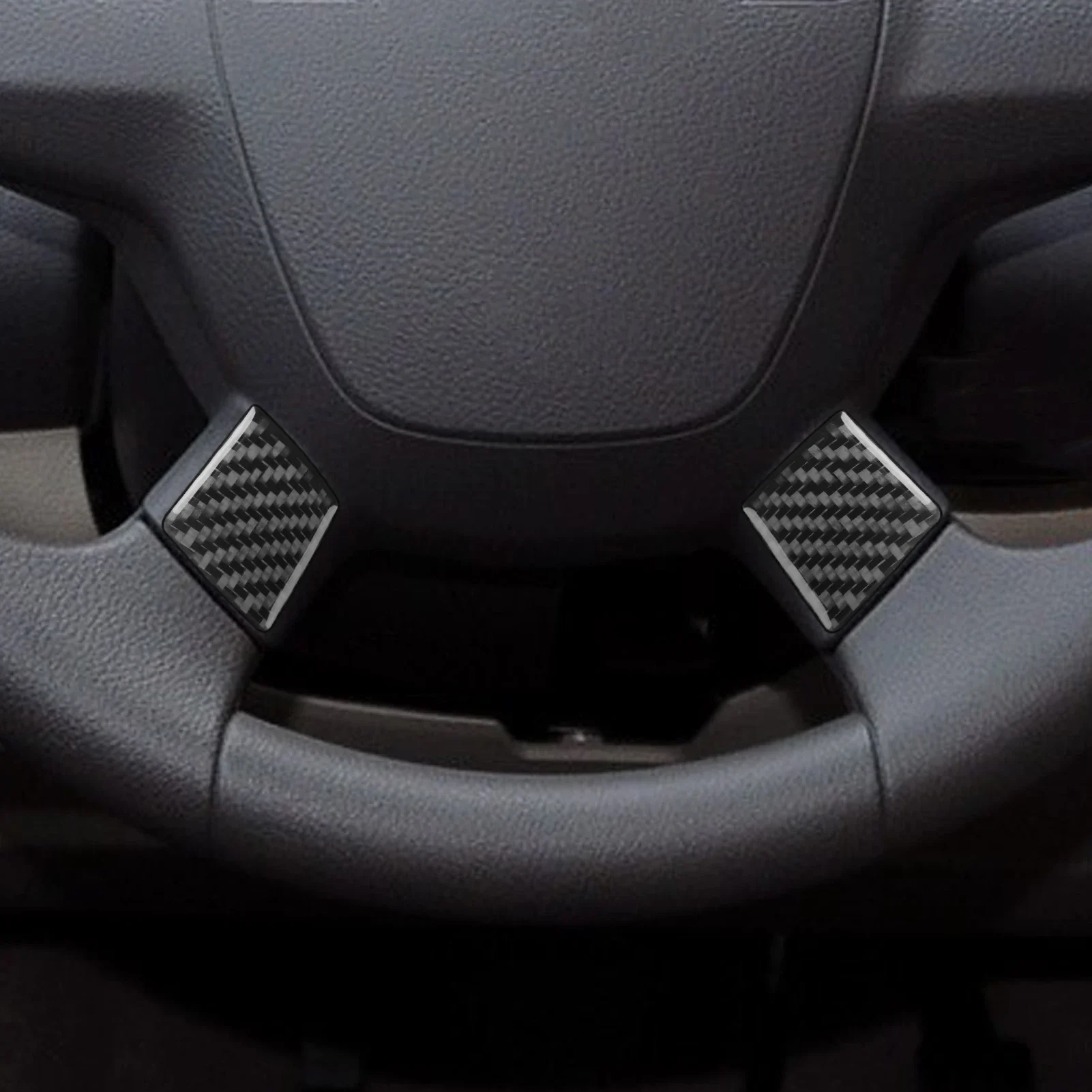 Carbon Fiber Car Accessories Driver Wheel Chin Decorative Modified Interior Trim Cover Sticker For Ford Focus MK3 2012-2014