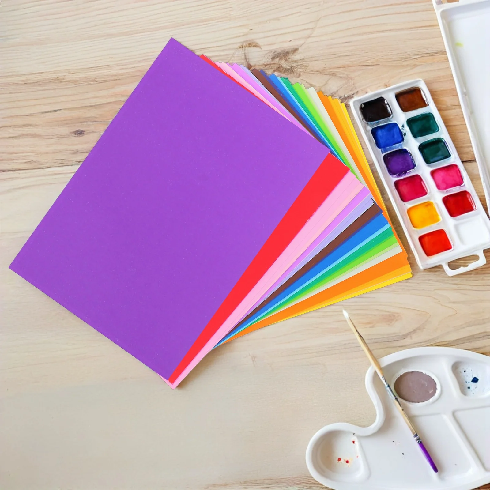 60 قطعة من مخزون البطاقات، ورق ملون، مادة متينة، قطع نظيفة، طيات مثالية للمدرسة المنزلية، الفصول الدراسية، صياغة الرسم