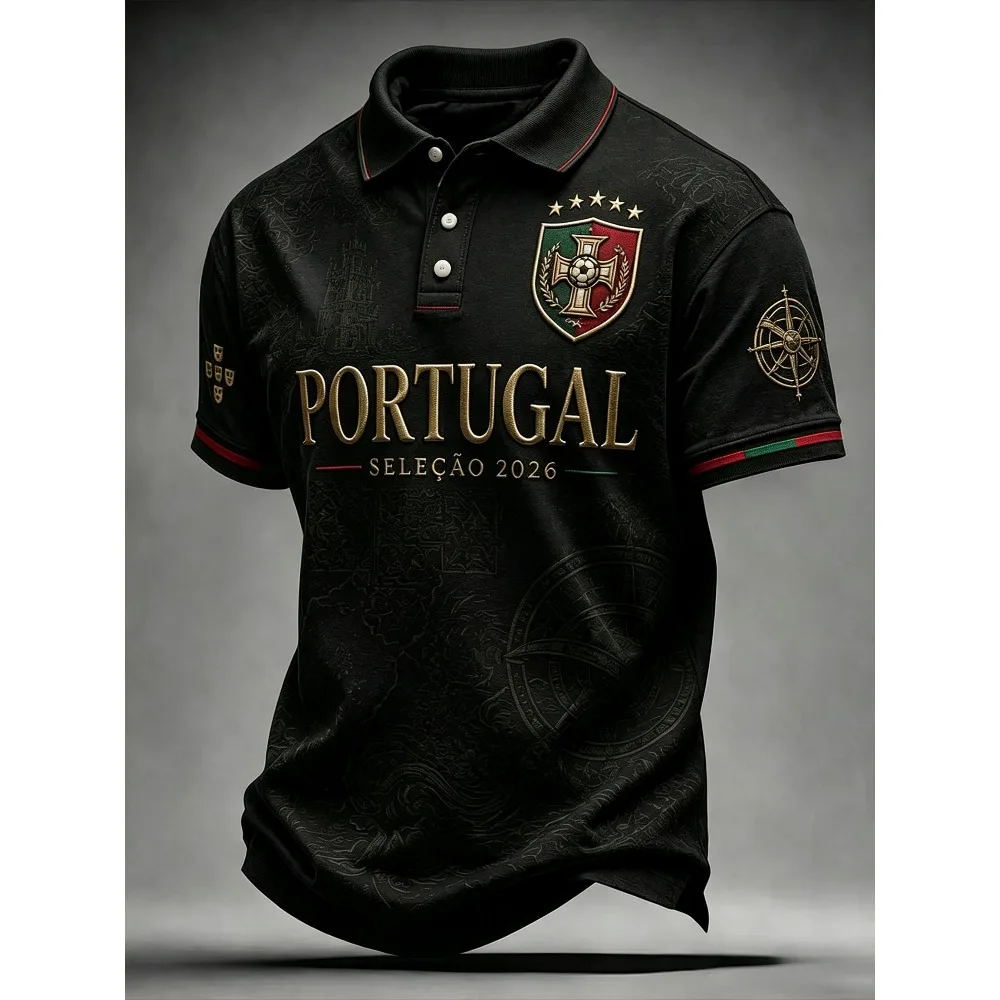 2026 Edition Portuguese Fans Football Polo Shirt  3D Print  Comfortable and Breathable Sports Suitable for Both Men and Women