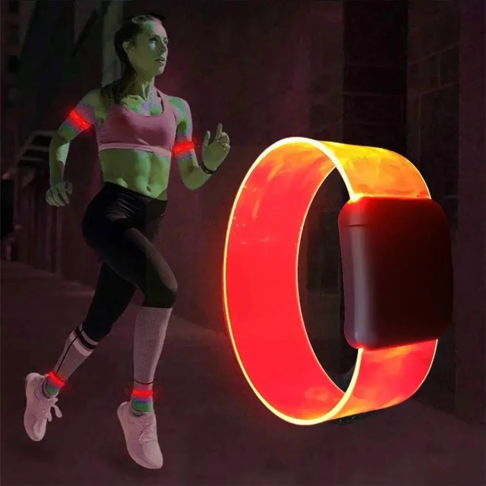 Led Battery Light-emitting Bracelet Running Armband Flashing Band Safety Light Props Cheering Luminous Party Entertainment