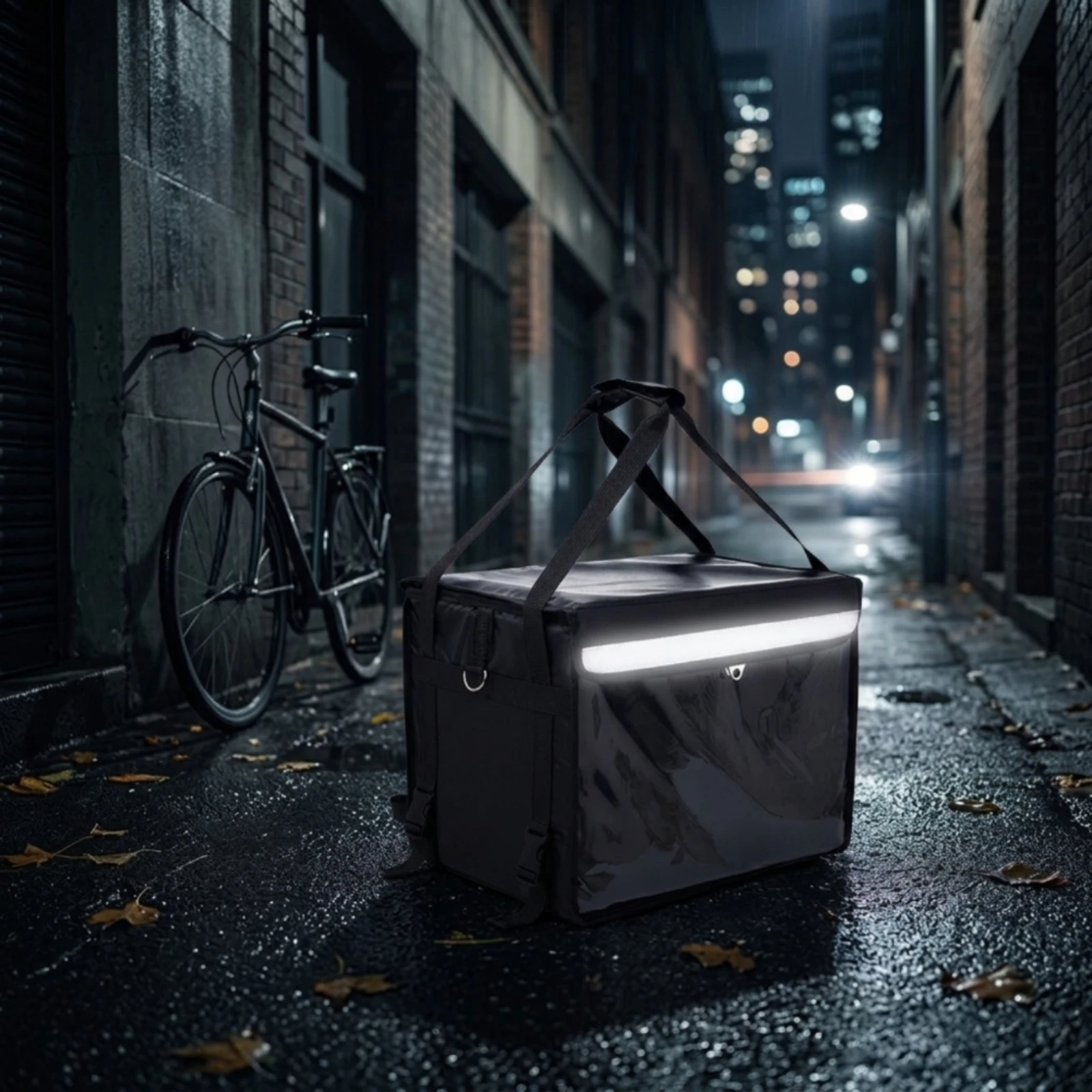 Insulated Food Delivery Backpack Structured Insulated Delivery Backpack Padded Easy to Clean for Couriers, Takeaway Transport