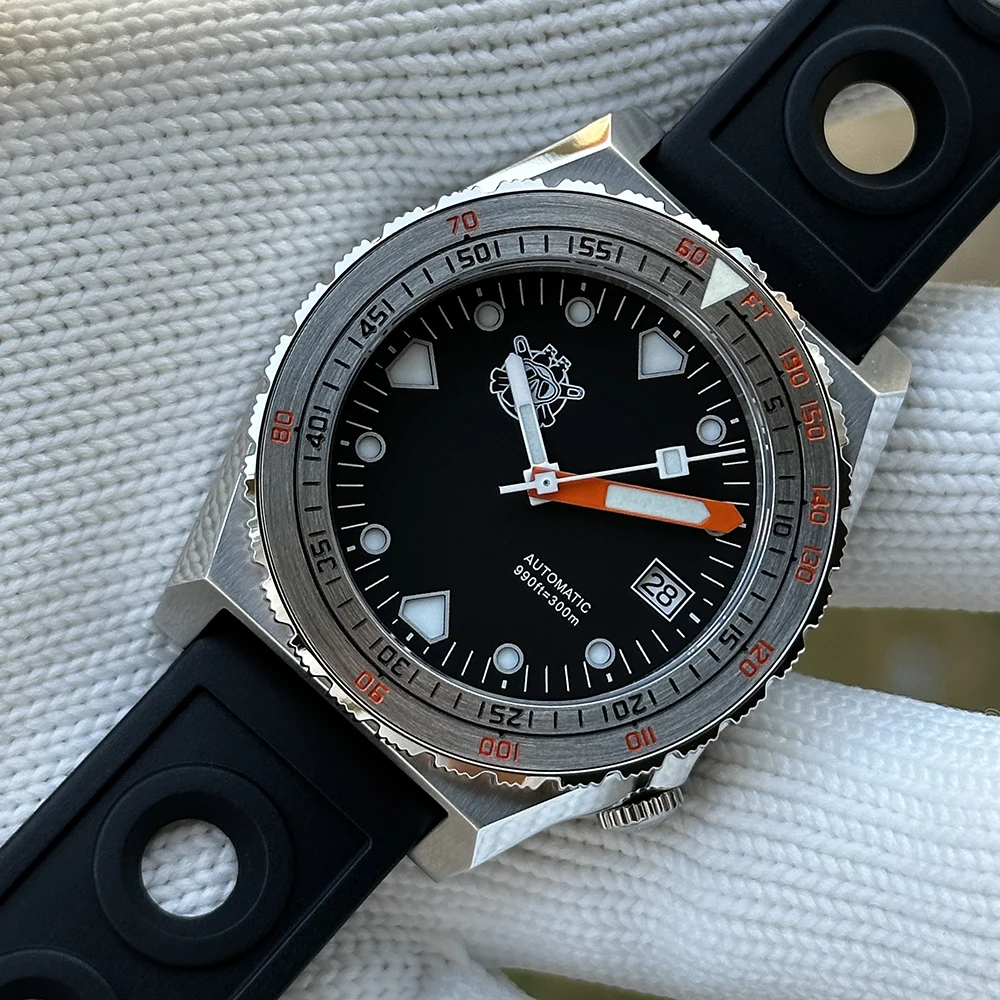 STEELDIVE Offizielle neue SD1936 Super BGW9 leuchtende 40 mm Edelstahl-Saphirglas-Stahl-Lünette 300 m Herren-Taucheruhr mit NH35-Datum