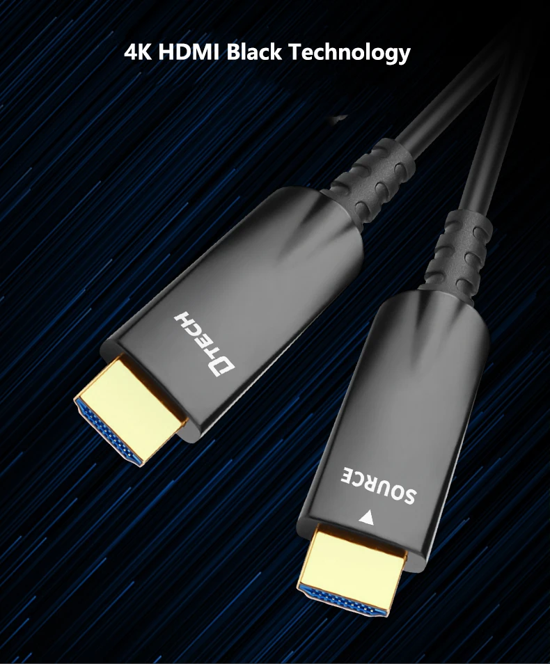 

DTECH HDMI V2.1 1.4 оптоволоконный кабель 4k 8K 3D HDR 48 Гбит/с HDMI 2.1 кабель для монитора HDTV