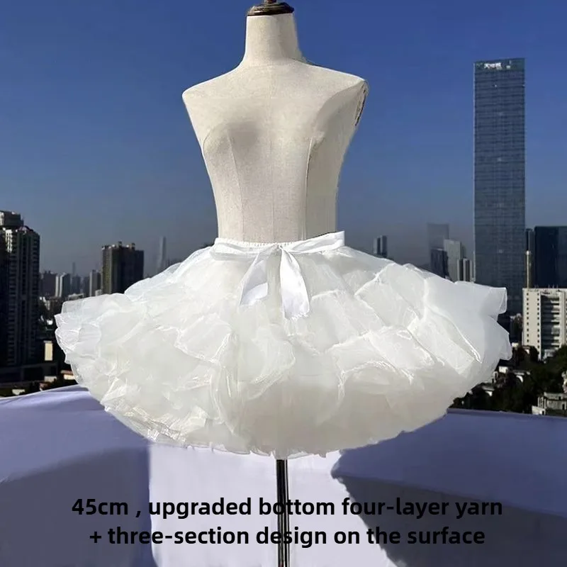 No-Hoop Soft Fluffy Petticoat Underskirt, Natural Horn-shaped Ball Gown Crinoline Slip for Dress Photoshoot