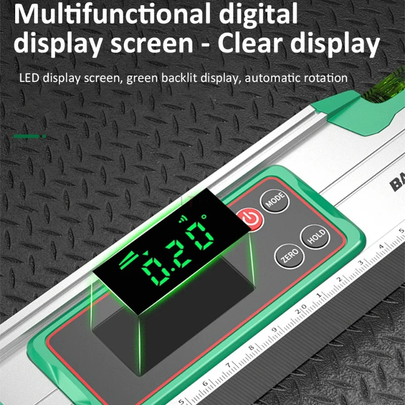 مستوى الليزر الرقمي 30/40/50 سنتيمتر 0-90 درجة عالية الدقة مسطرة التسوية الإلكترونية متعددة الوظائف أدوات المستوى المغناطيسي القوي