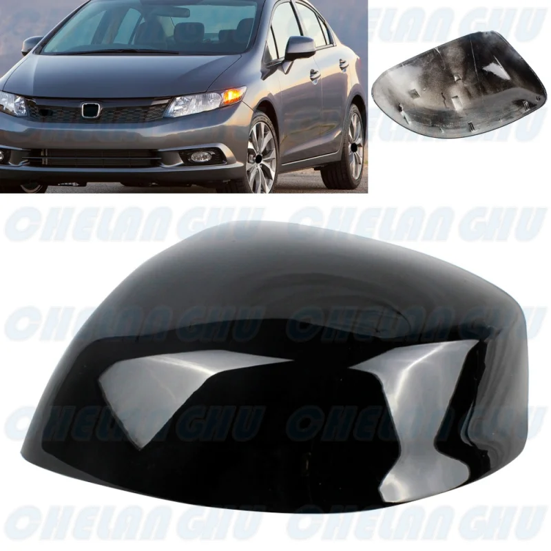 

Left Side black painted Rear Mirror Housing Cover Cap Without Turn Lamp Hole for Honda Civic 2012 2013 2014 2015 car accessories