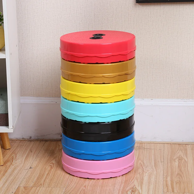 Portable Outdoor Folding Stool Adjustable Camping Travel Fishing Plastic Chair for Elderly