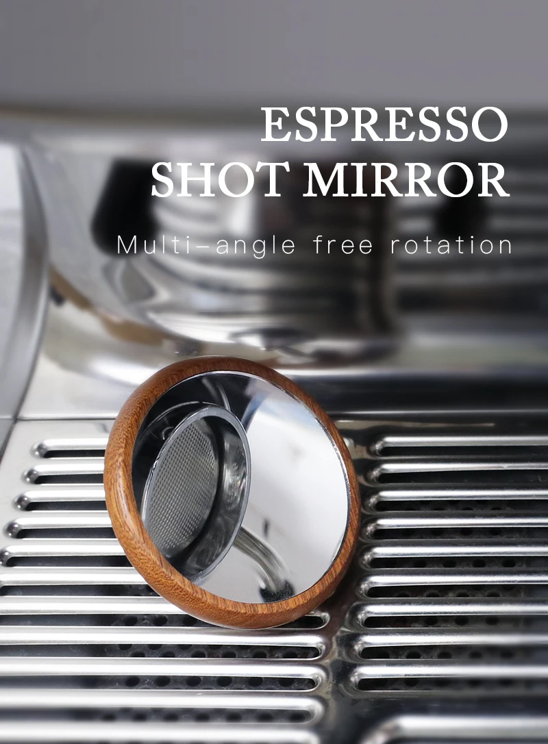Espresso Shot Spiegel Magnetische Kaffee Extraktion Spiegel Bodenlose Siebträger Objektiv Durchflussrate Beobachtung Barista Zubehör – Detail 1