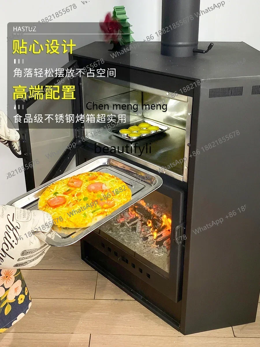 

CC Oven Fireplace Real Fire Burning Firewood Villa B & B Living Room Interior Heater Firewood Stove Decoration