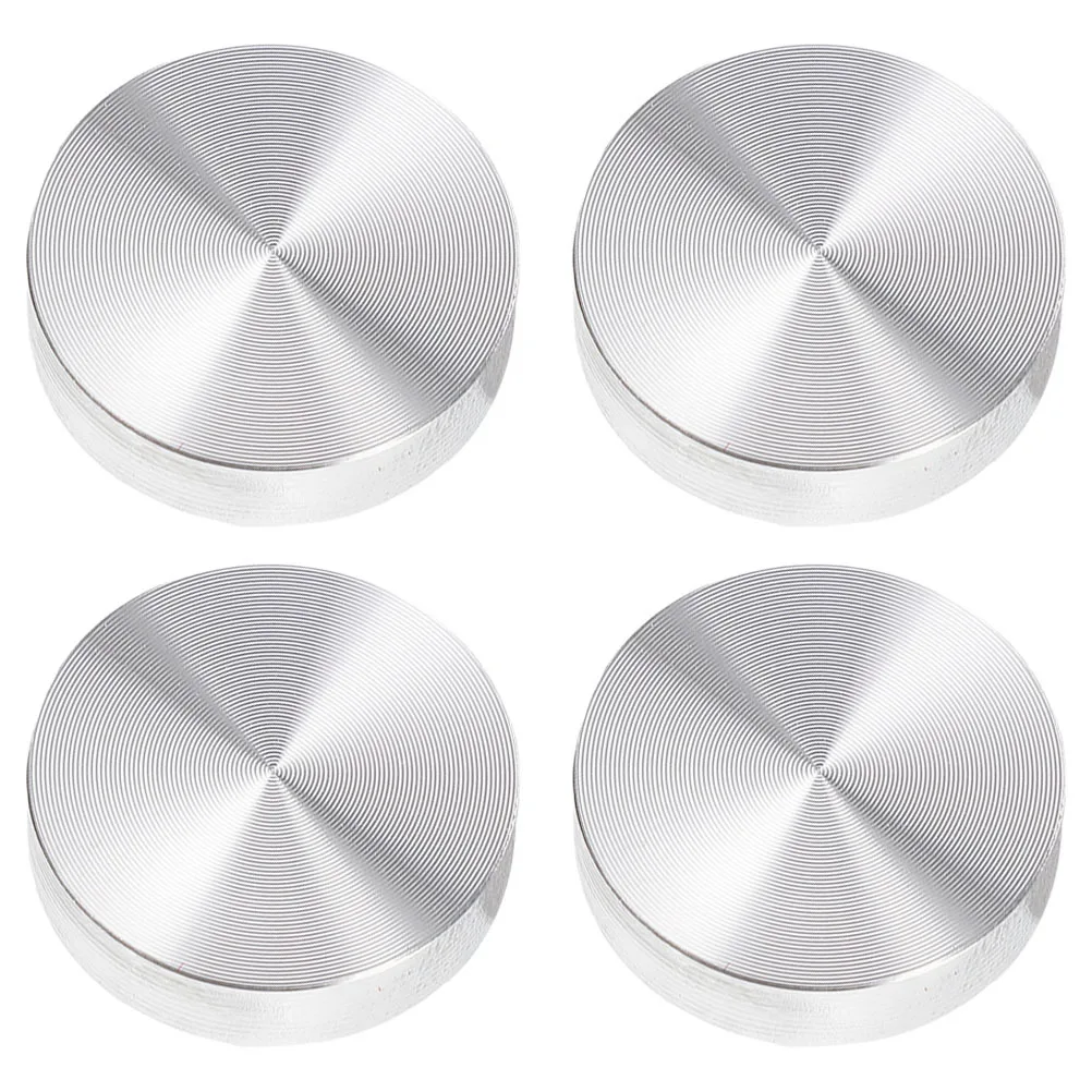 

4Pcs Aluminum Alloy Disc Adapter for Glass Table Thick Metal Circle Discs Anti Slip Pads Stable and Delicate Connection