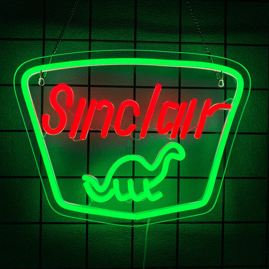 Letrero de neón de dinosaurio Sinclair, letrero de cerveza para Bar y Club para oficina, Hotel, Pub, cafetería, cueva de hombre, luces de pared artísticas LED alimentadas por USB