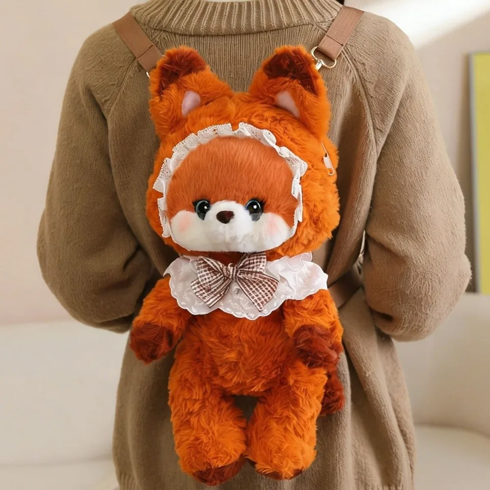 

New Soft Plush Animal Plush Backpack Detachable Strap Fluffy Plush Doll Backpack Cute Cotton School Bags Gifts