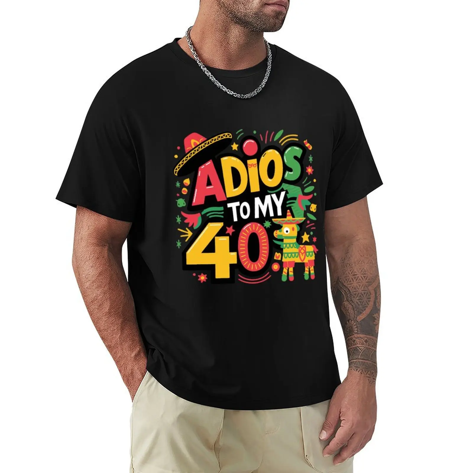 

Adios to my 40s Cinco de Mayo T-Shirt Fashion Print Casual Short Sleeve