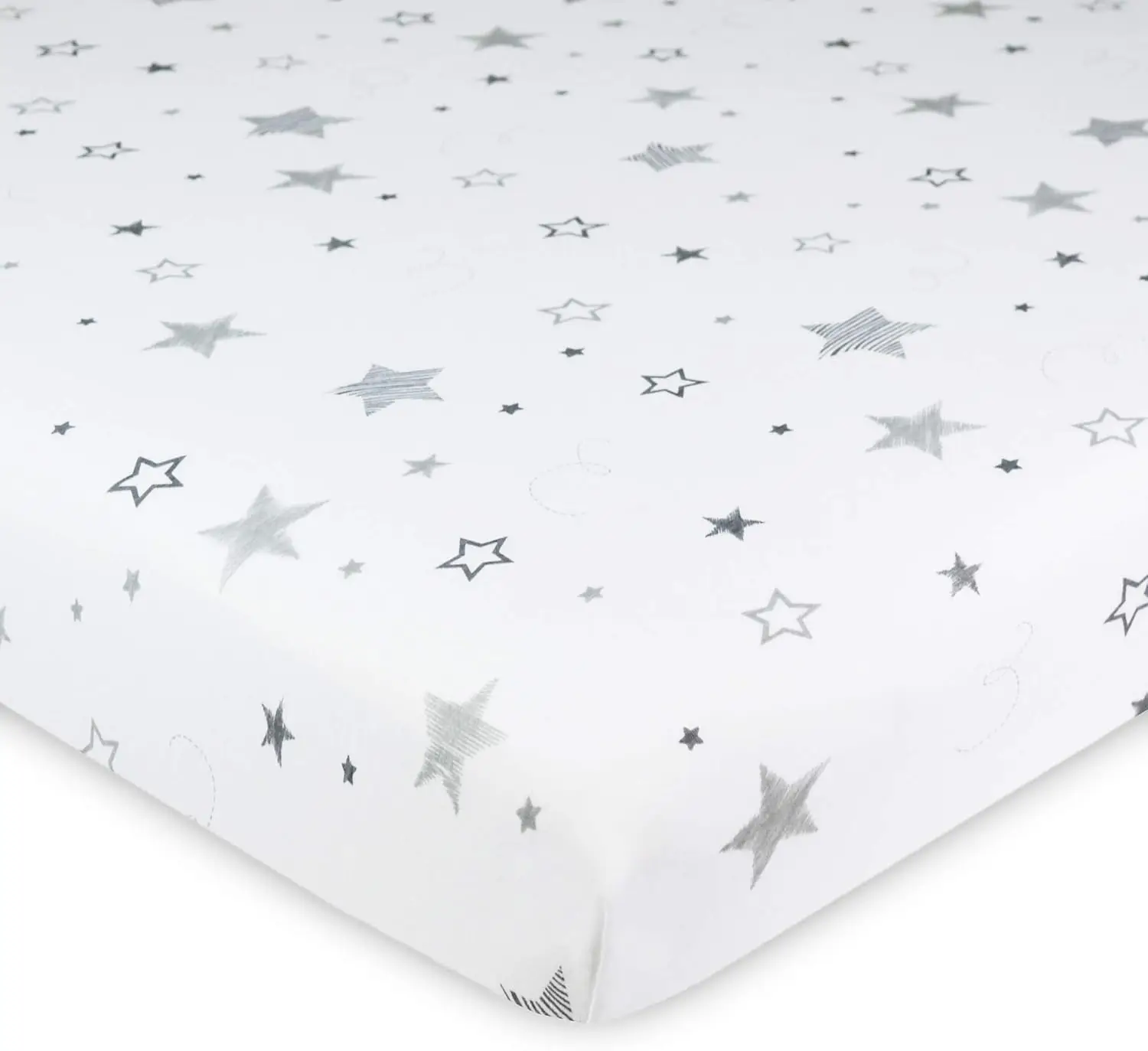

100% Cotton Fitted Mini Crib Sheet 38" x 24" - Soft & Breathable for Pack N Play Mattresses, Boys & Girls