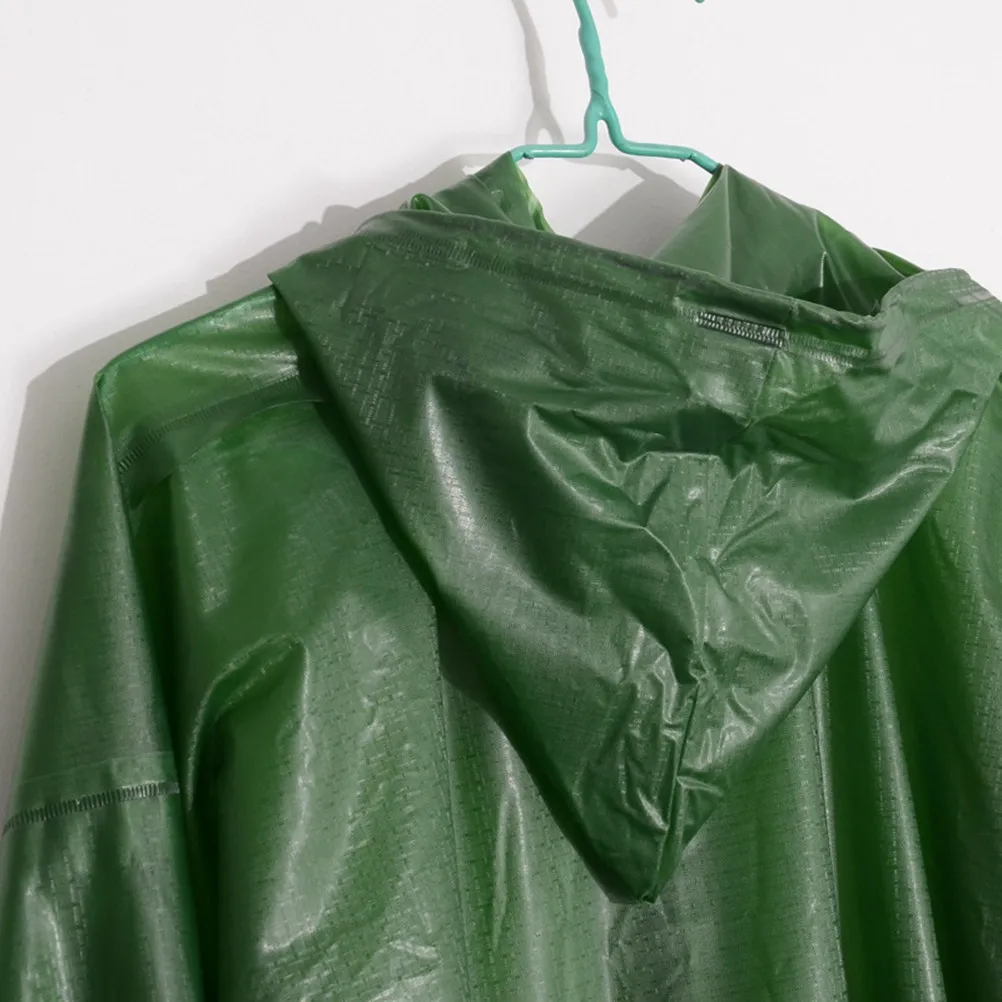 Lightweight Adult Raincoat with Drawstring Hood Premium Eva Waterproof Windproof Reusable Rain Cape for Outdoor Activities